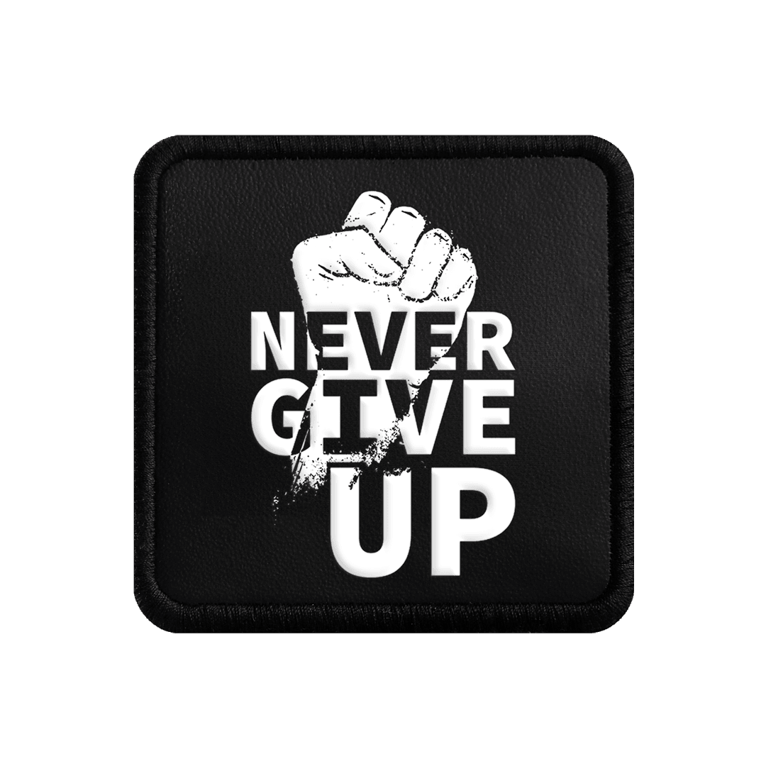 V1 Never Give Up - 3ss Kod Logolu Unisex Siyah-Siyah Bench (Patch)