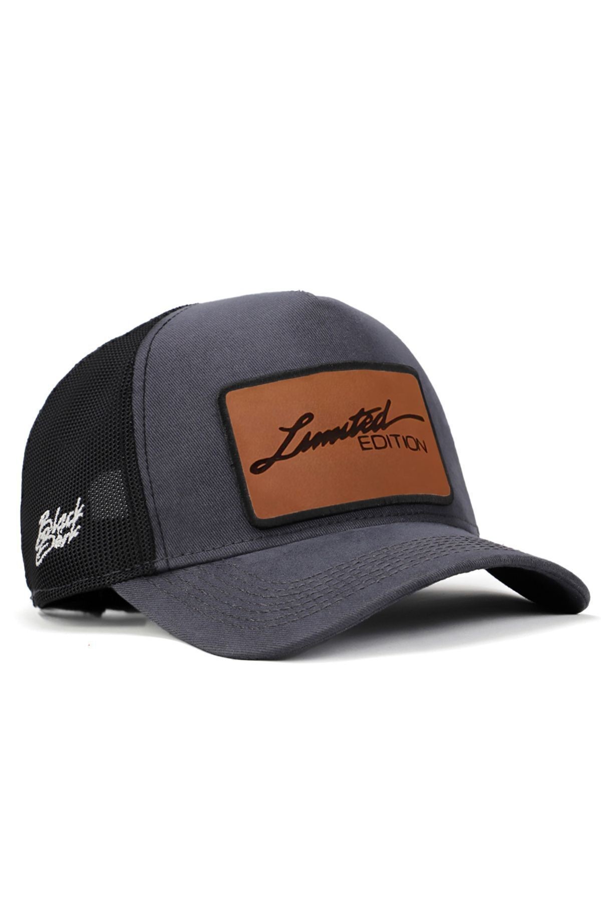 Limited Edition Logolu Antrasit-Siyah Trucker Şapka