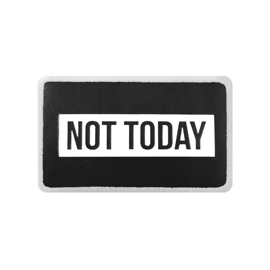 V2  Not Today - 3sb Kod Logolu Unisex Siyah Bench (Patch)