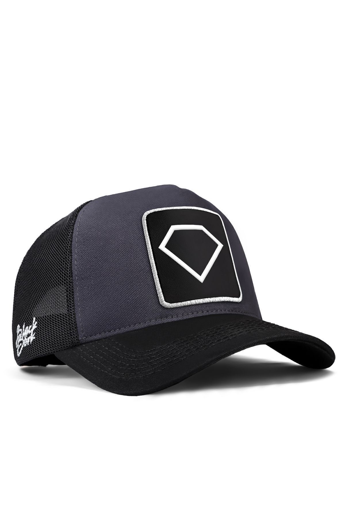 X Fashion F Logolu Siyah-Antrasit Trucker Şapka