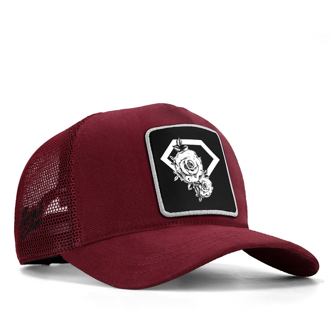 Fashion Bordo Şapka (Cap) - F - 5 Kod Logolu