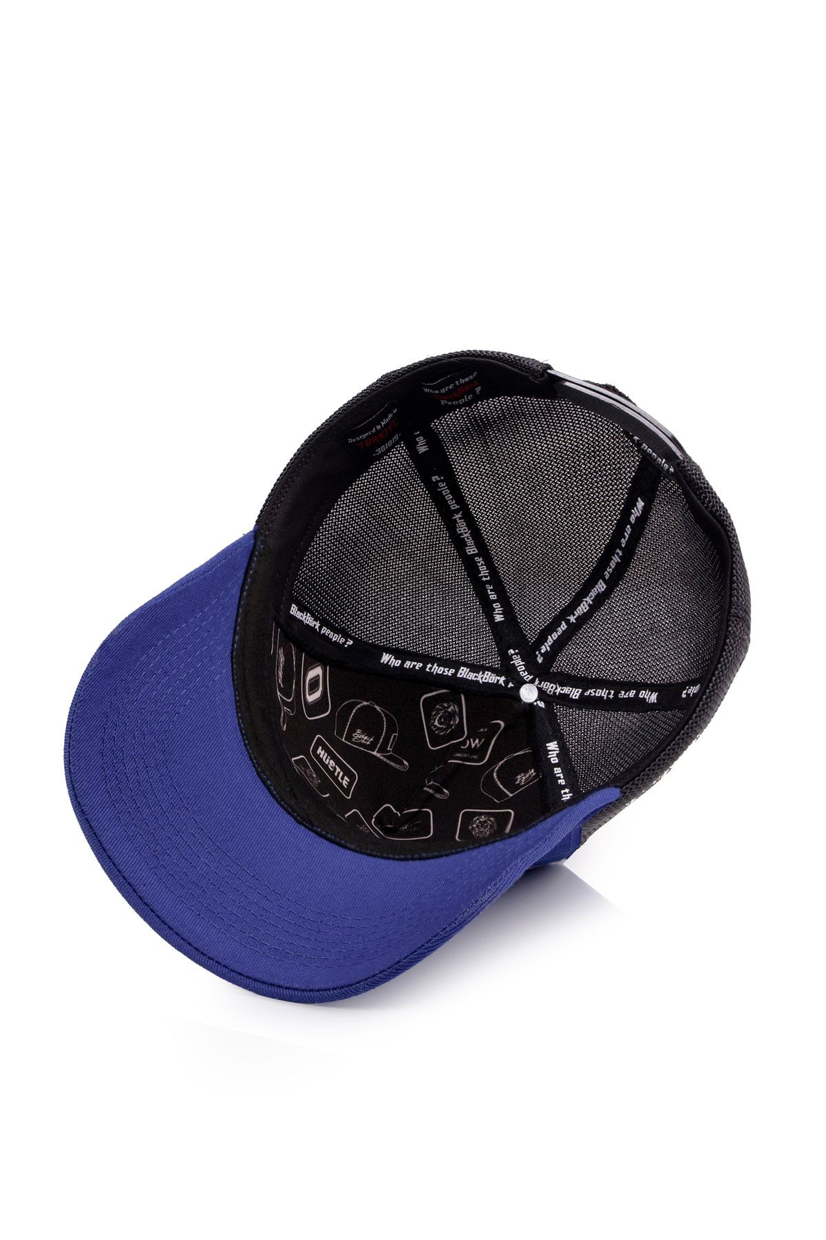 Ayı Logolu Siyah-Mavi Trucker Şapka
