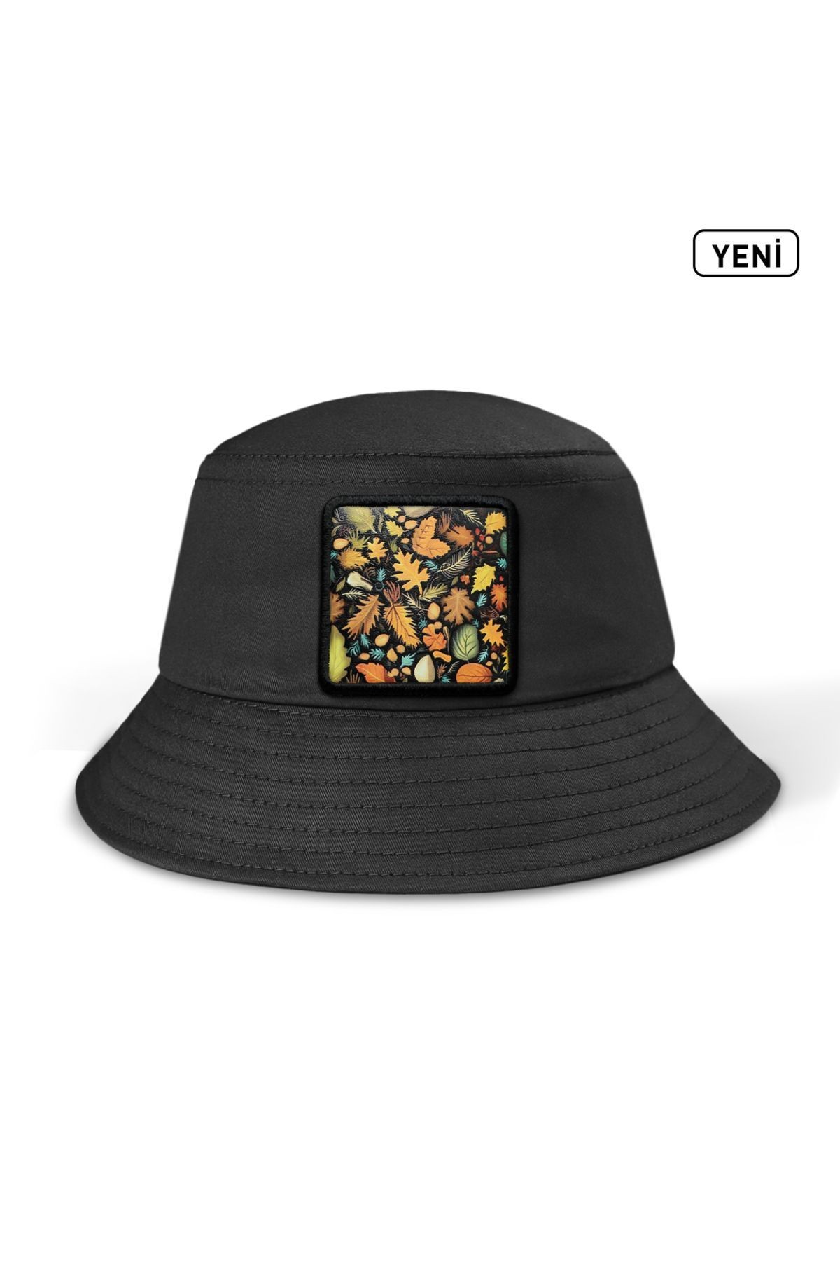 Bucket Sonbahar Logolu Siyah Şapka