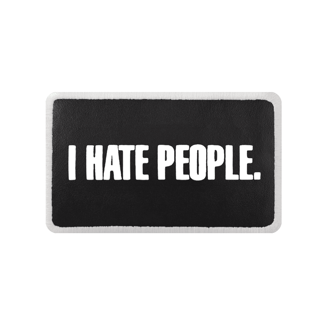 V2  I Hate People - 2 Kod Logolu Unisex Siyah Bench (Patch)