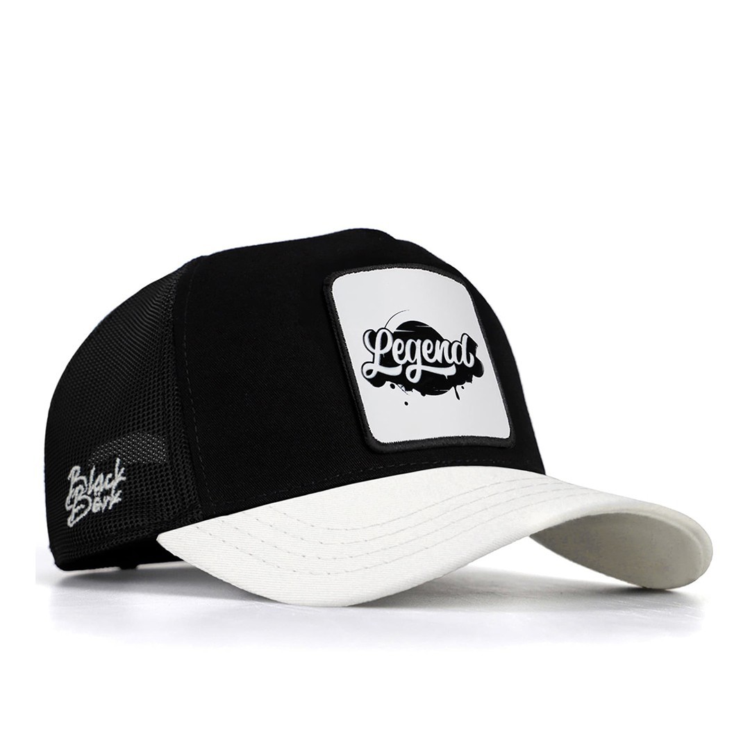 Beyaz Siperli-Siyah Şapka (Cap)