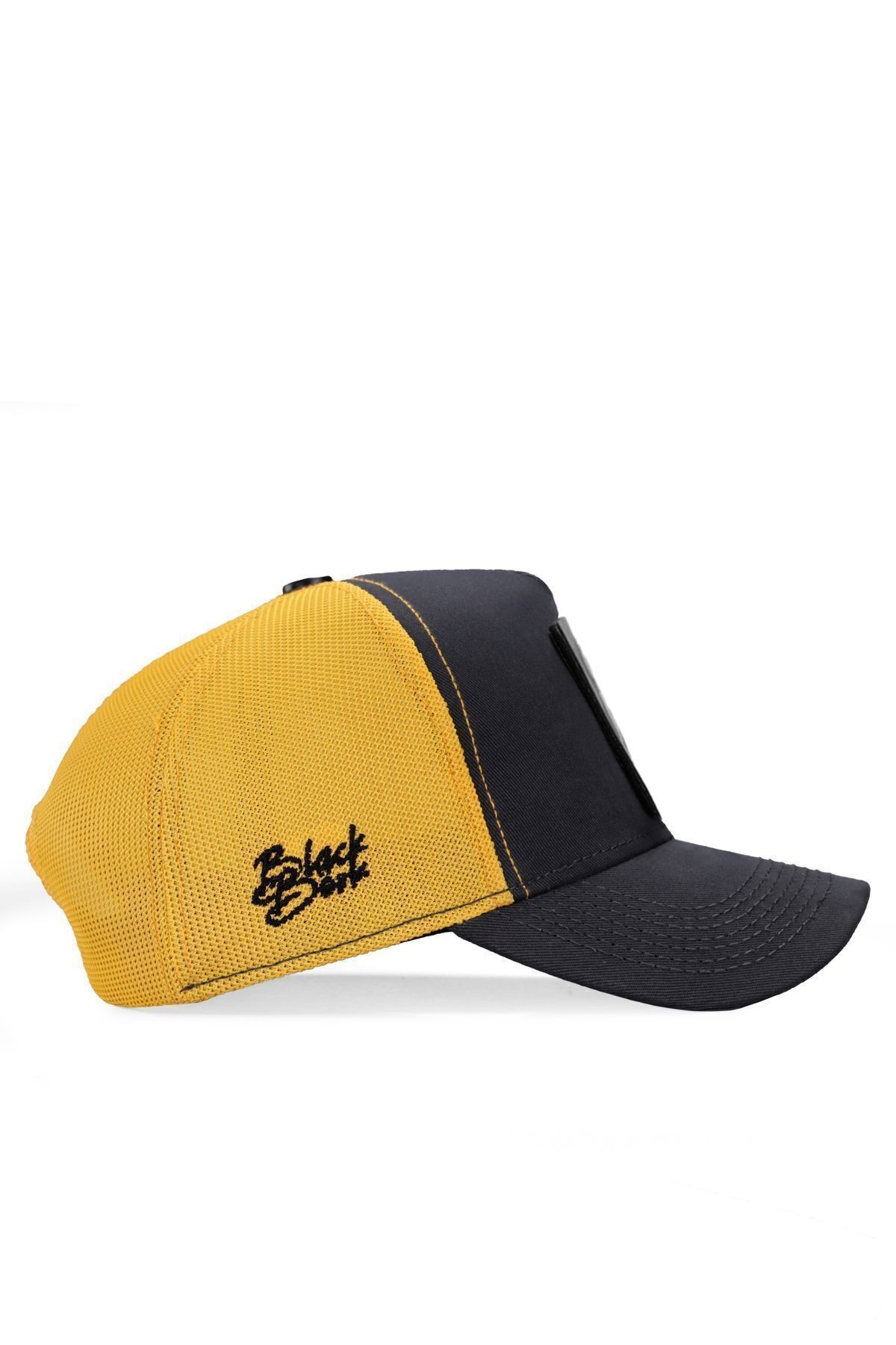Limited Edition Logolu Antrasit-Sarı Trucker Şapka