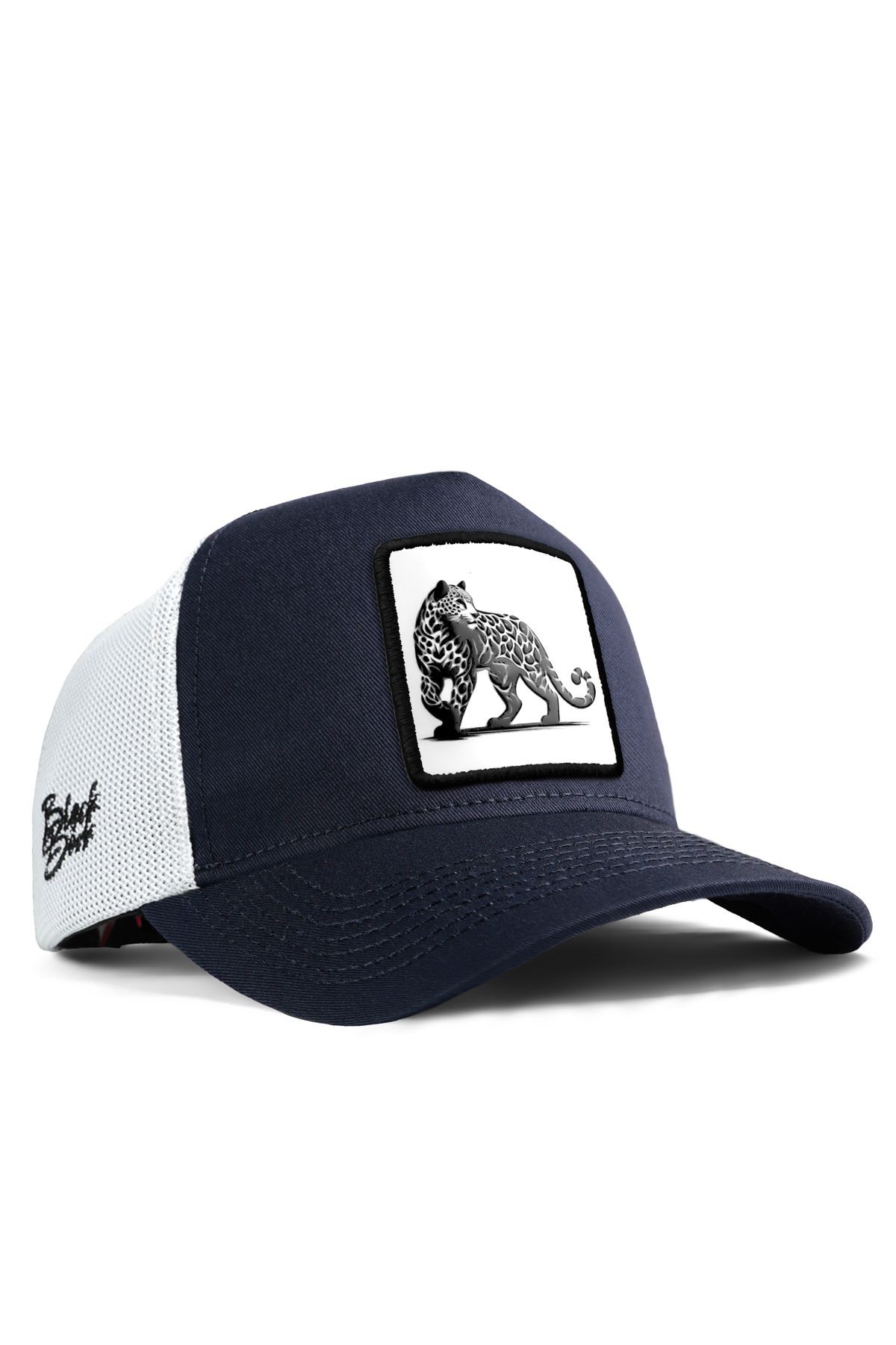 Panter Logolu Lacivert-Beyaz Trucker Şapka
