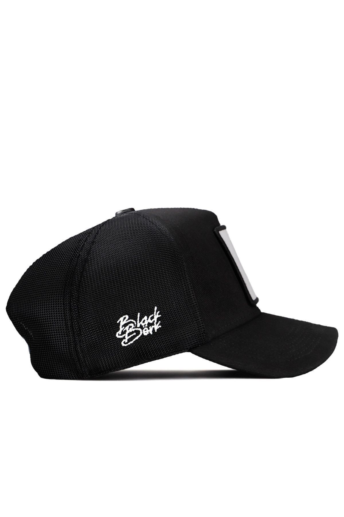 Back To Future Logolu Siyah Trucker Şapka