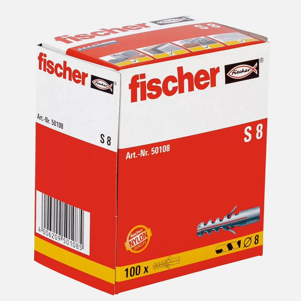 Fischer S8 Dübel 100 adet