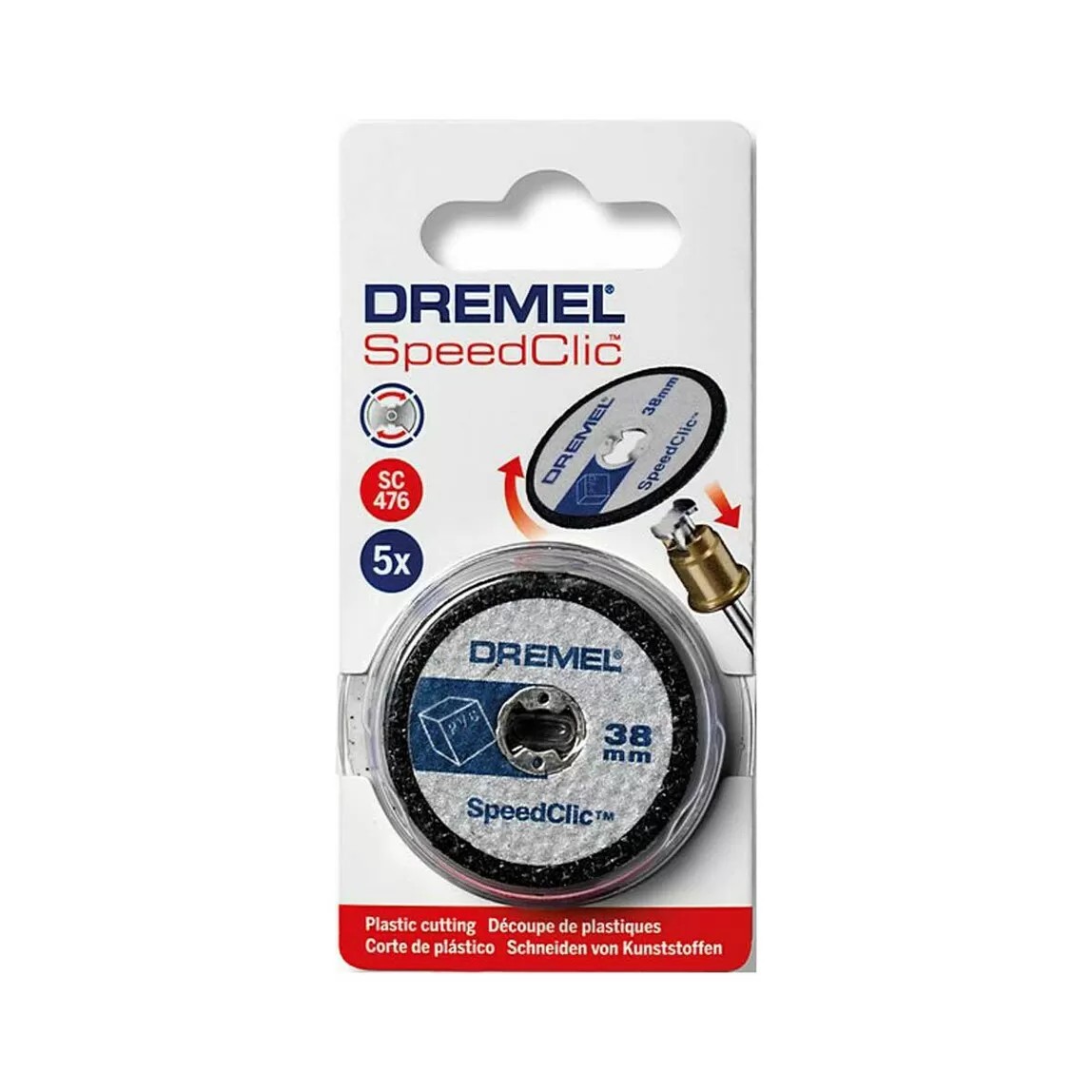 Speed Click 5'li Kesme Diski 38 mm Plastik