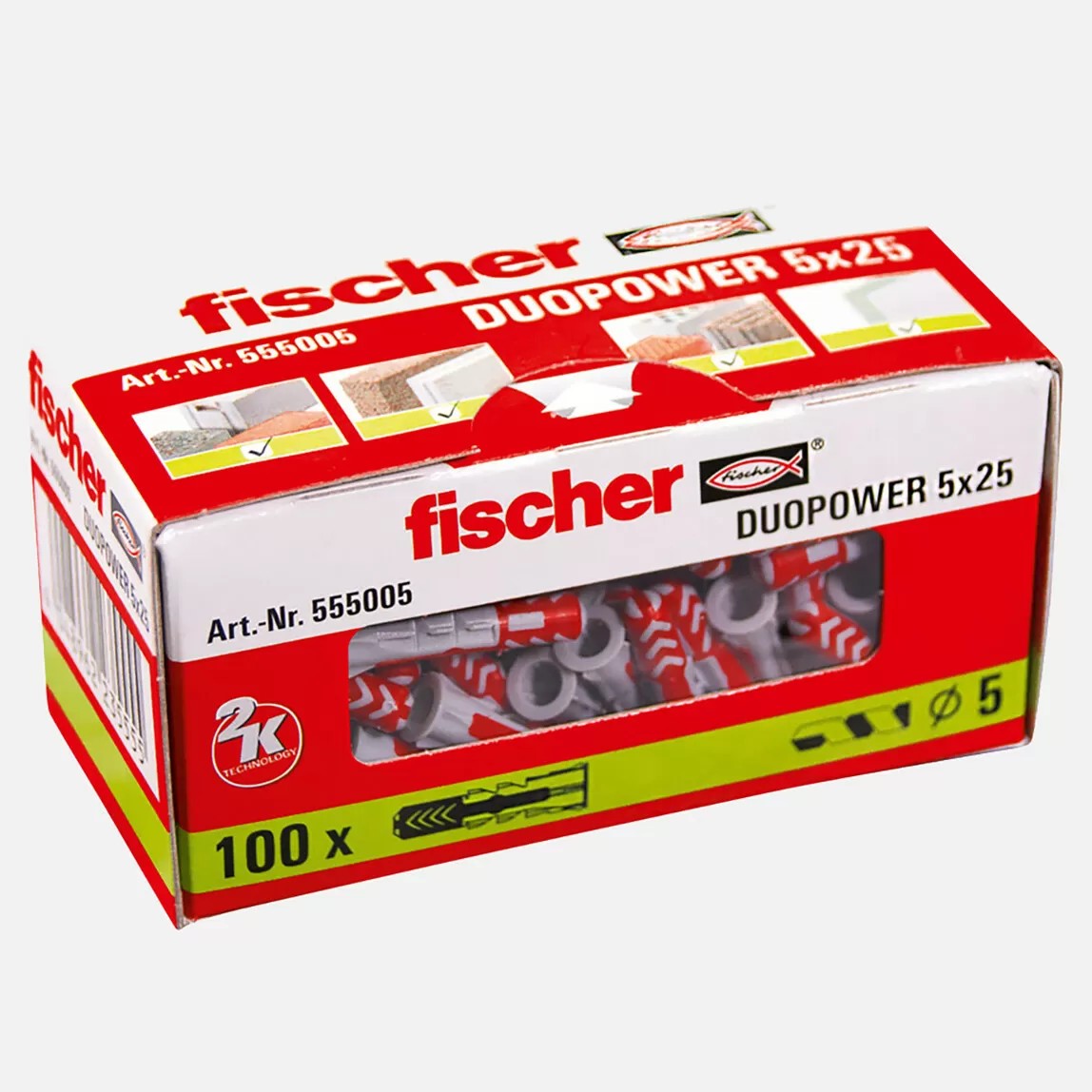 Fischer Duopower 5x25 Dübel 100 adet
