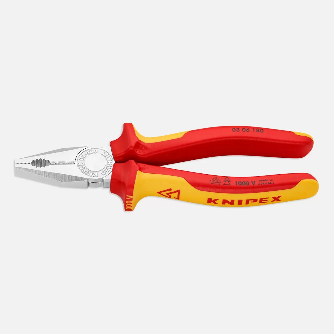 Knipex Krom kaplama VDE 180 mm Kombine Pense 03 06 180
