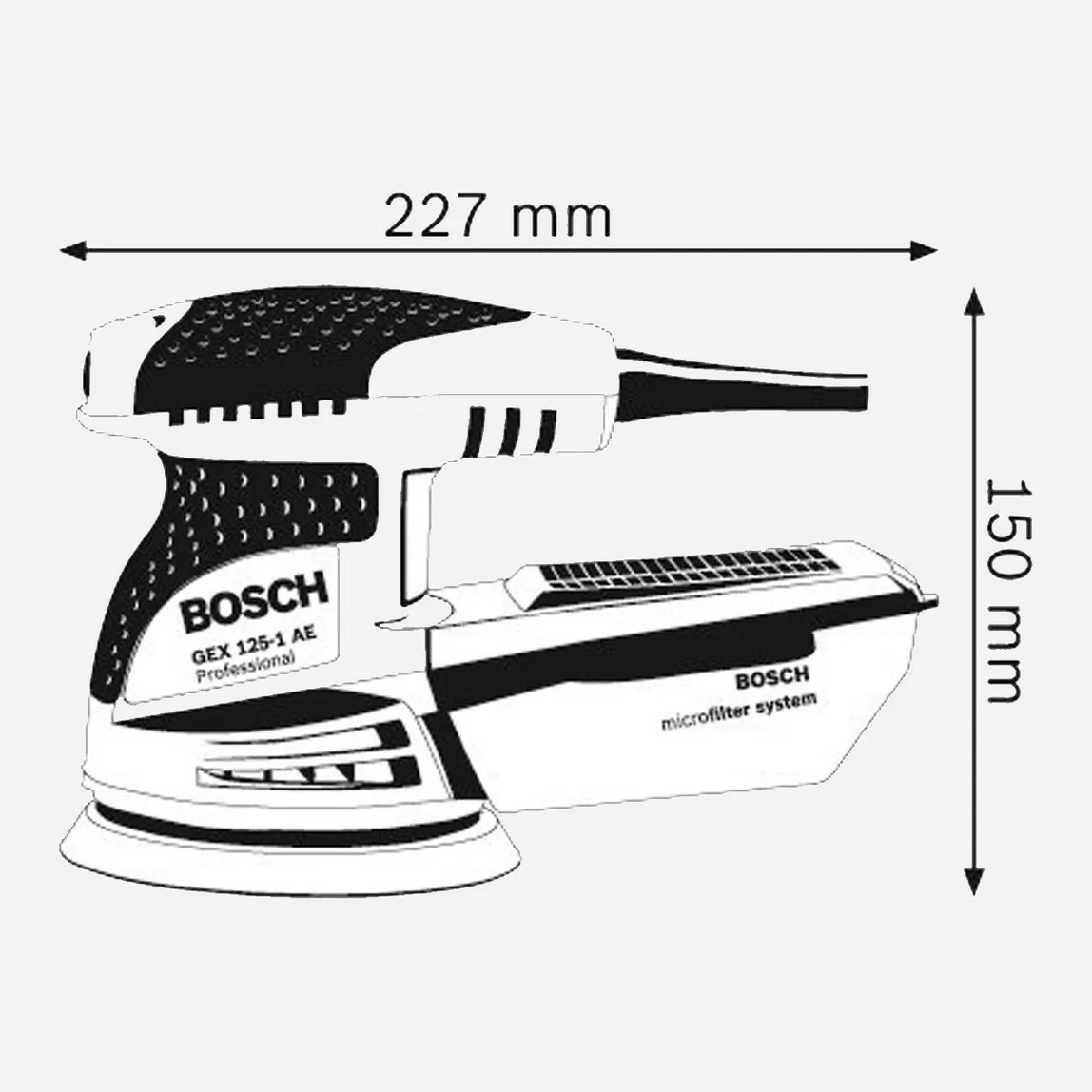 Bosch Profesyonel GEX-125-1AE Eksantrik Zımpara