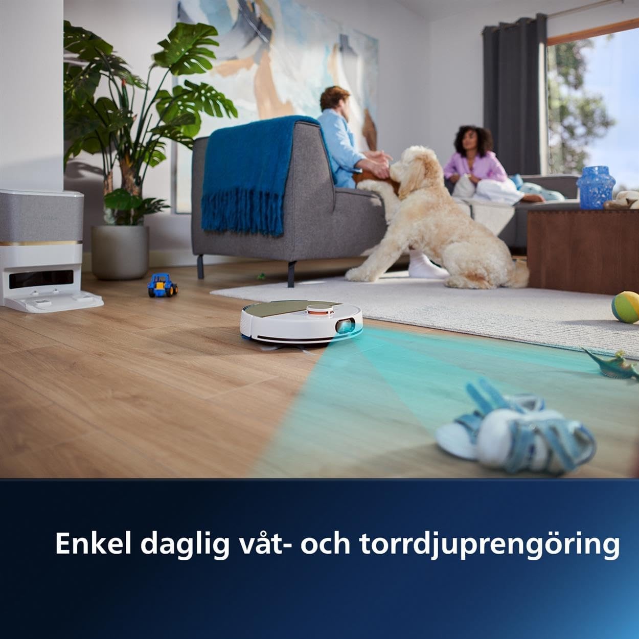 Philips 7000 Serisi HomeRun Aqua Islak Kuru Robot Süpürge, Otomatik Boşaltma İstasyonlu, HomeRun, XU7100/02
