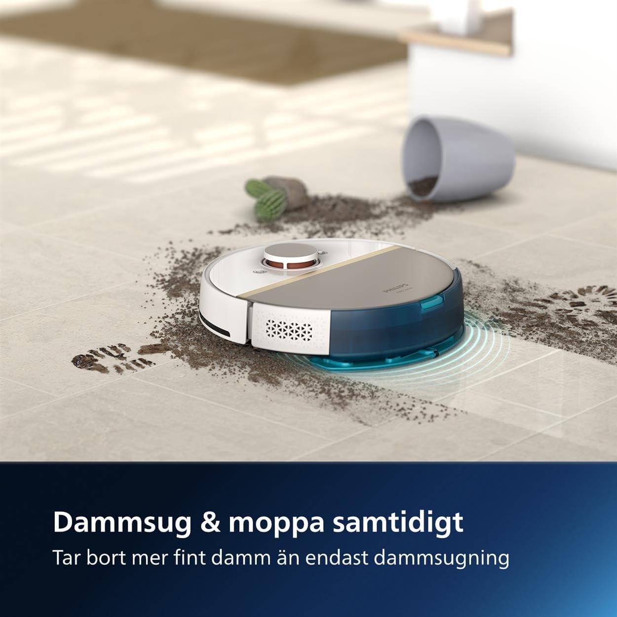 Philips 7000 Serisi HomeRun Aqua Islak Kuru Robot Süpürge, Otomatik Boşaltma İstasyonlu, HomeRun, XU7100/02