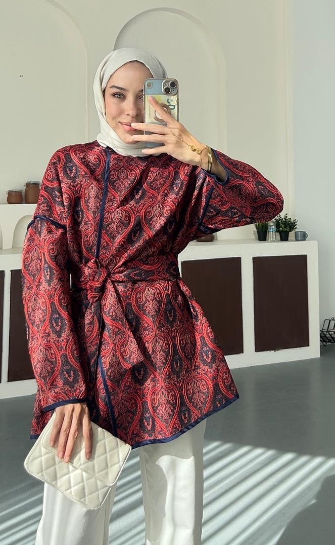 Etnik desenli ceket