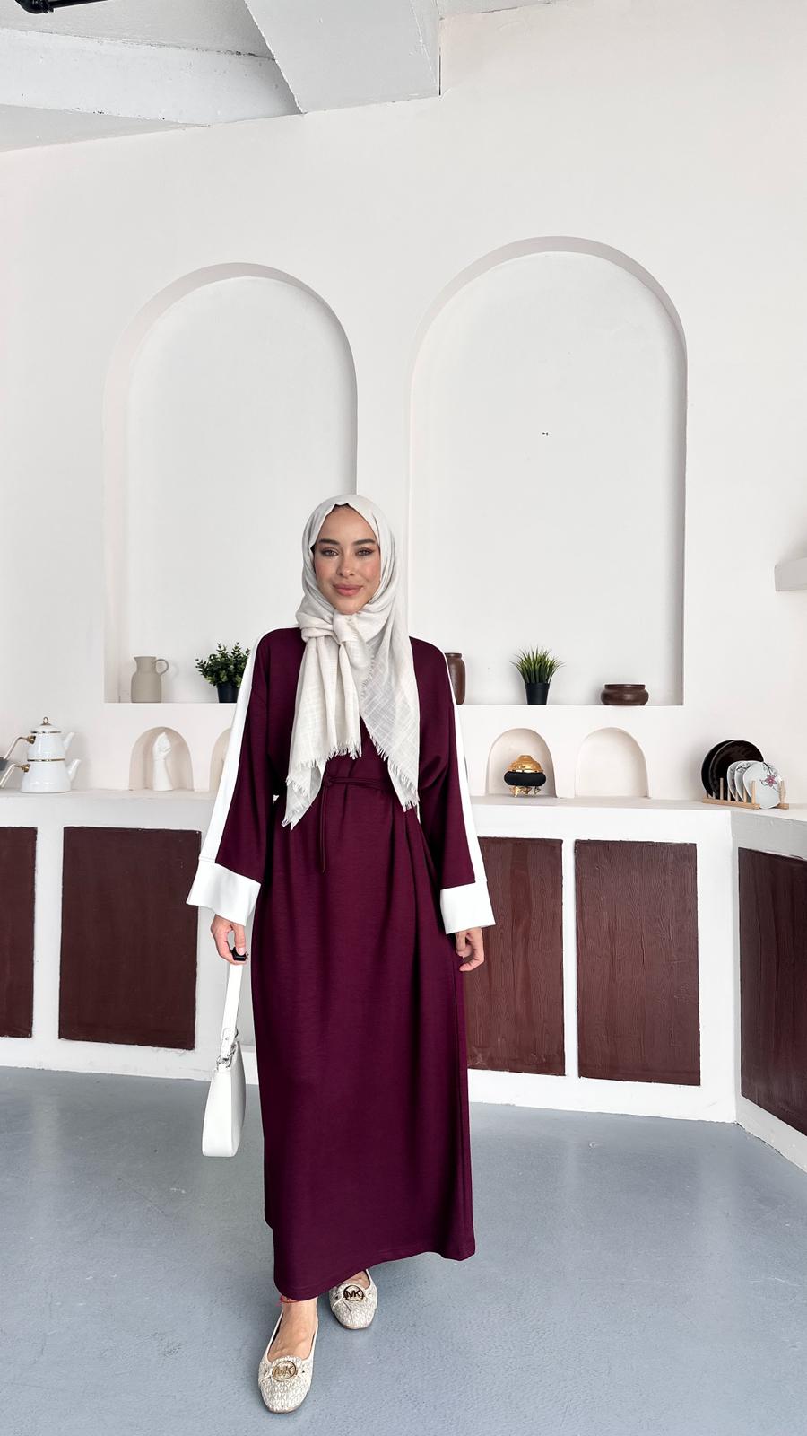 HENNA ELBİSE  - Bordo