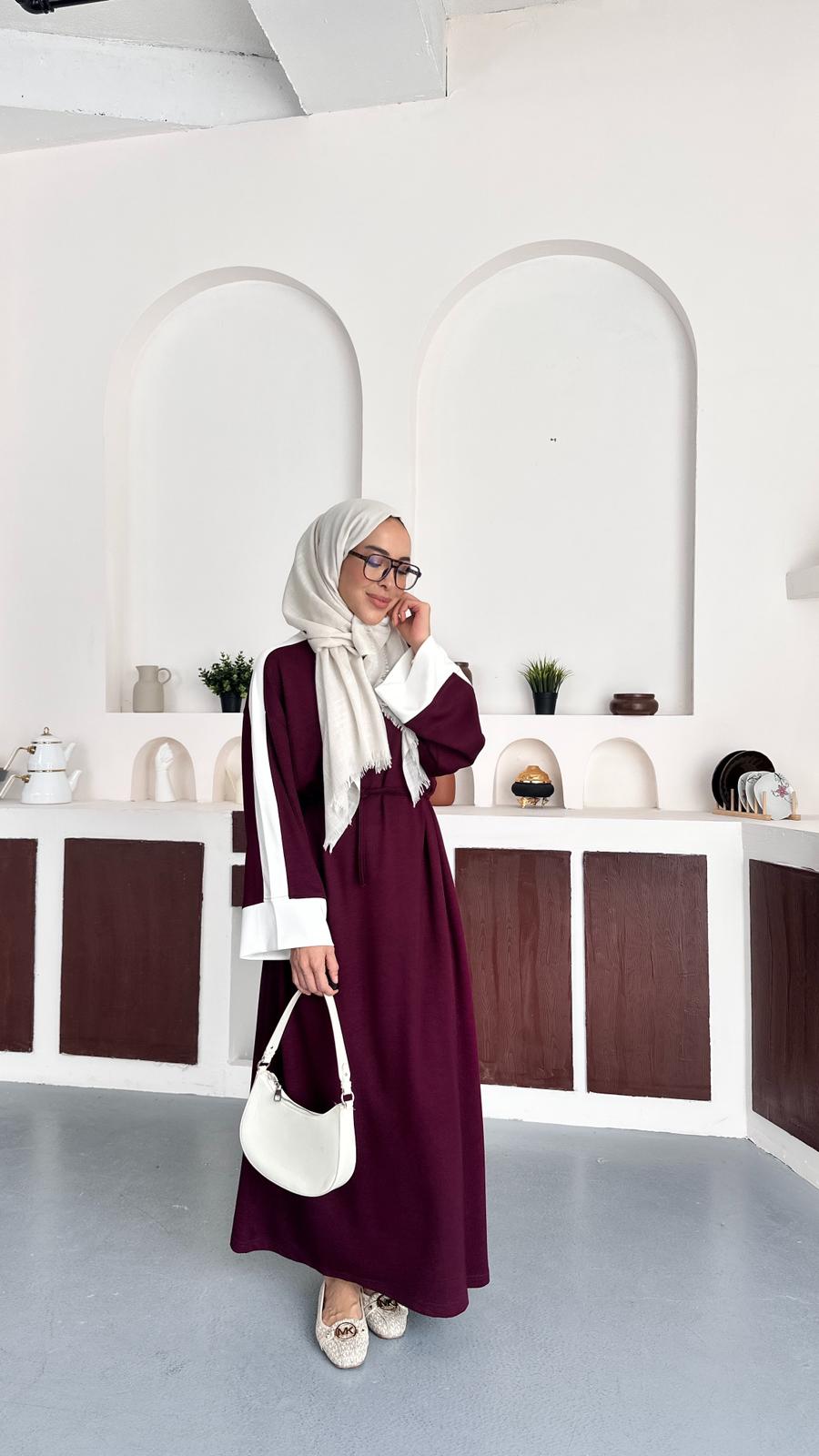 HENNA ELBİSE  - Bordo