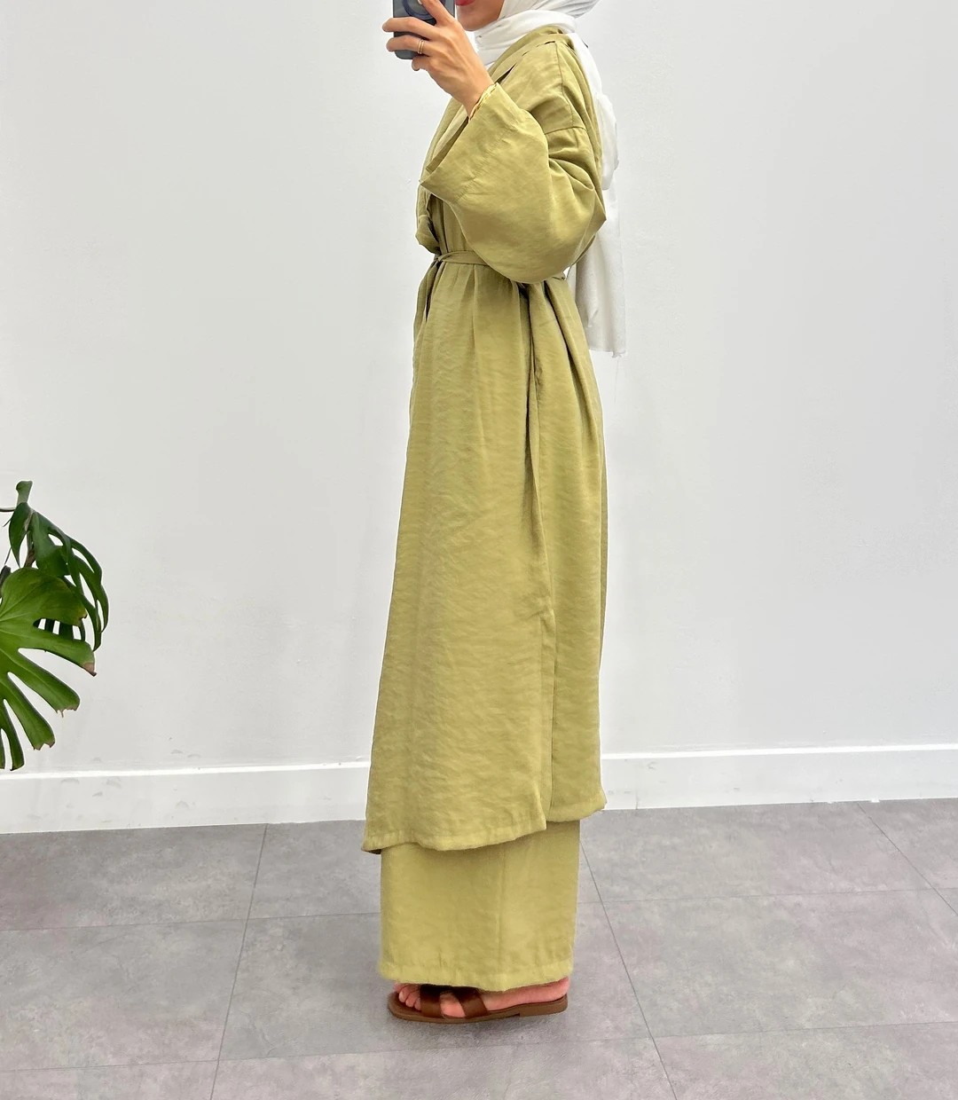 Uzun Kimono Takım - Haki