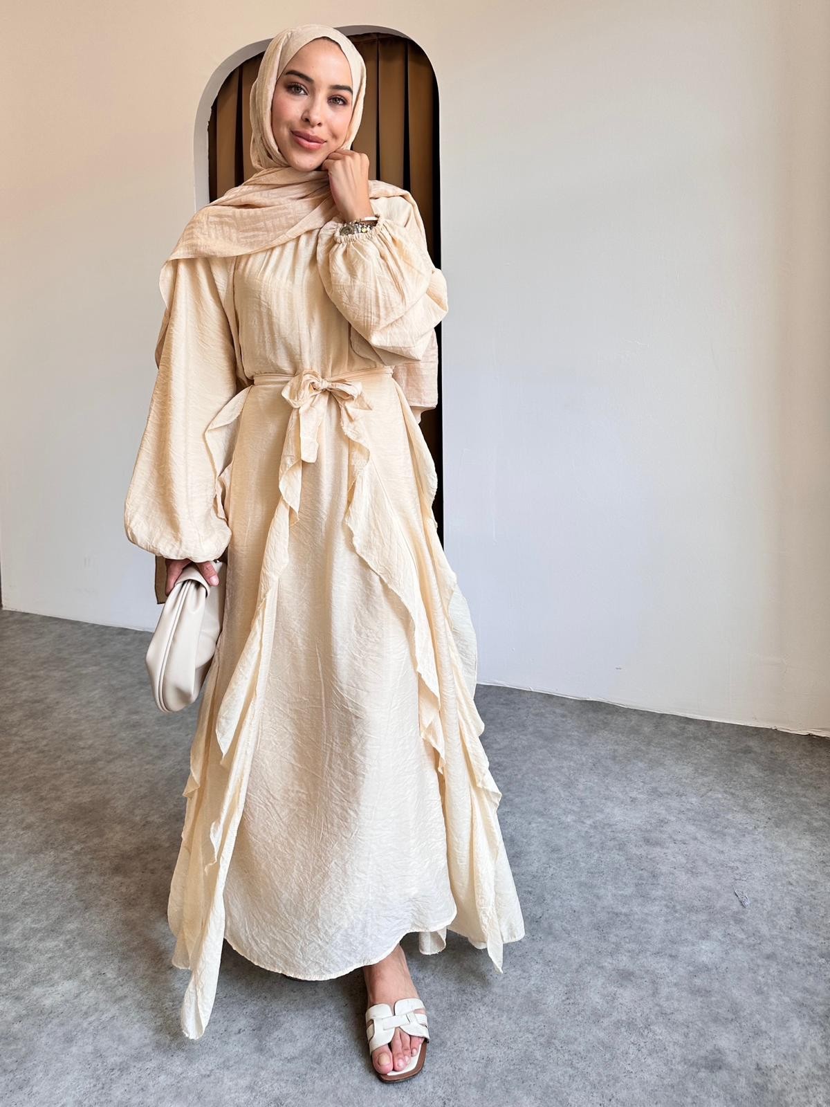 Eva elbise - Bej