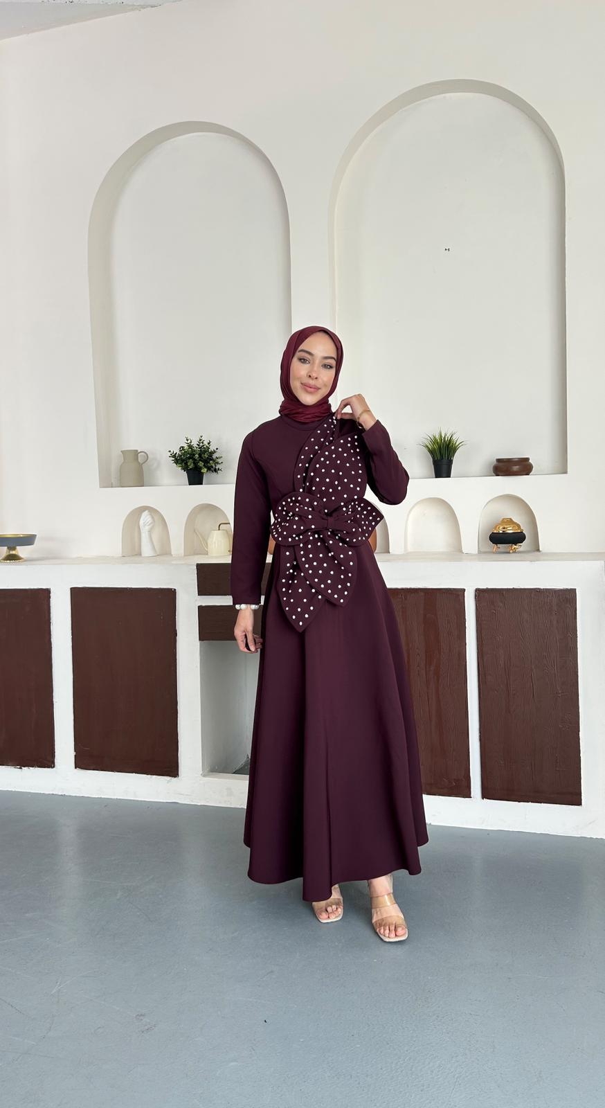 Angel elbise - Bordo