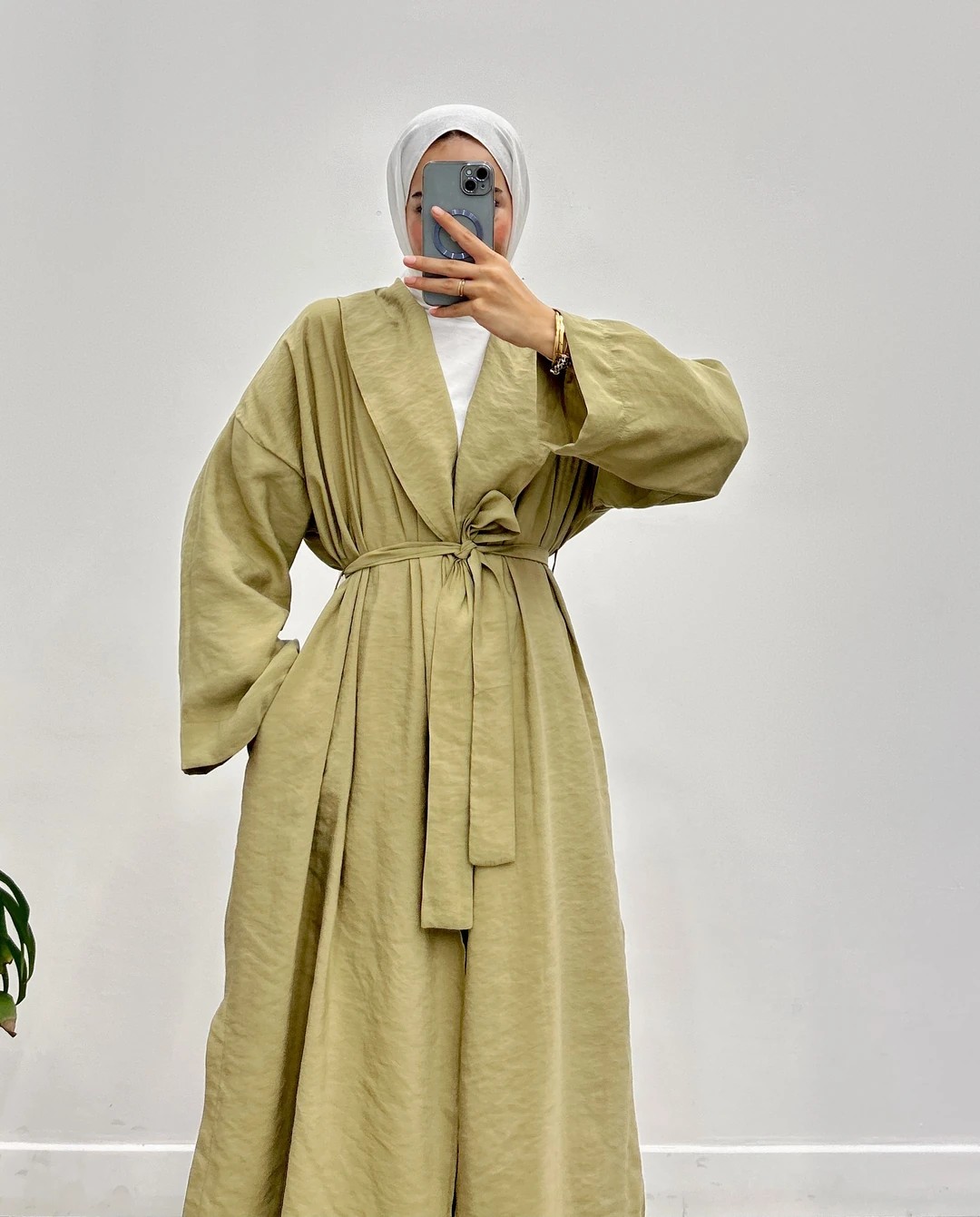 Uzun Kimono Takım - Haki