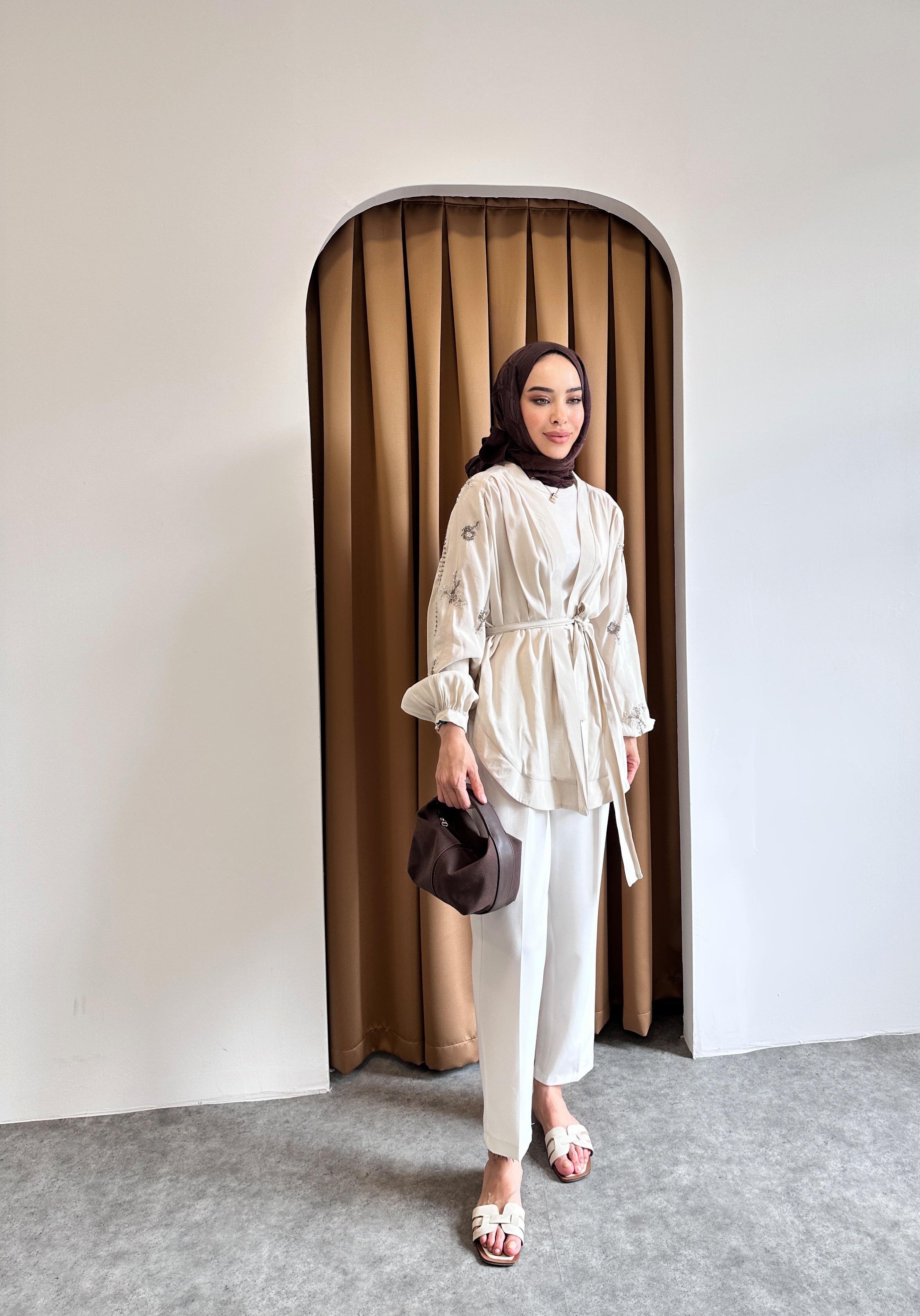 Taş detaylı kimono - Taş