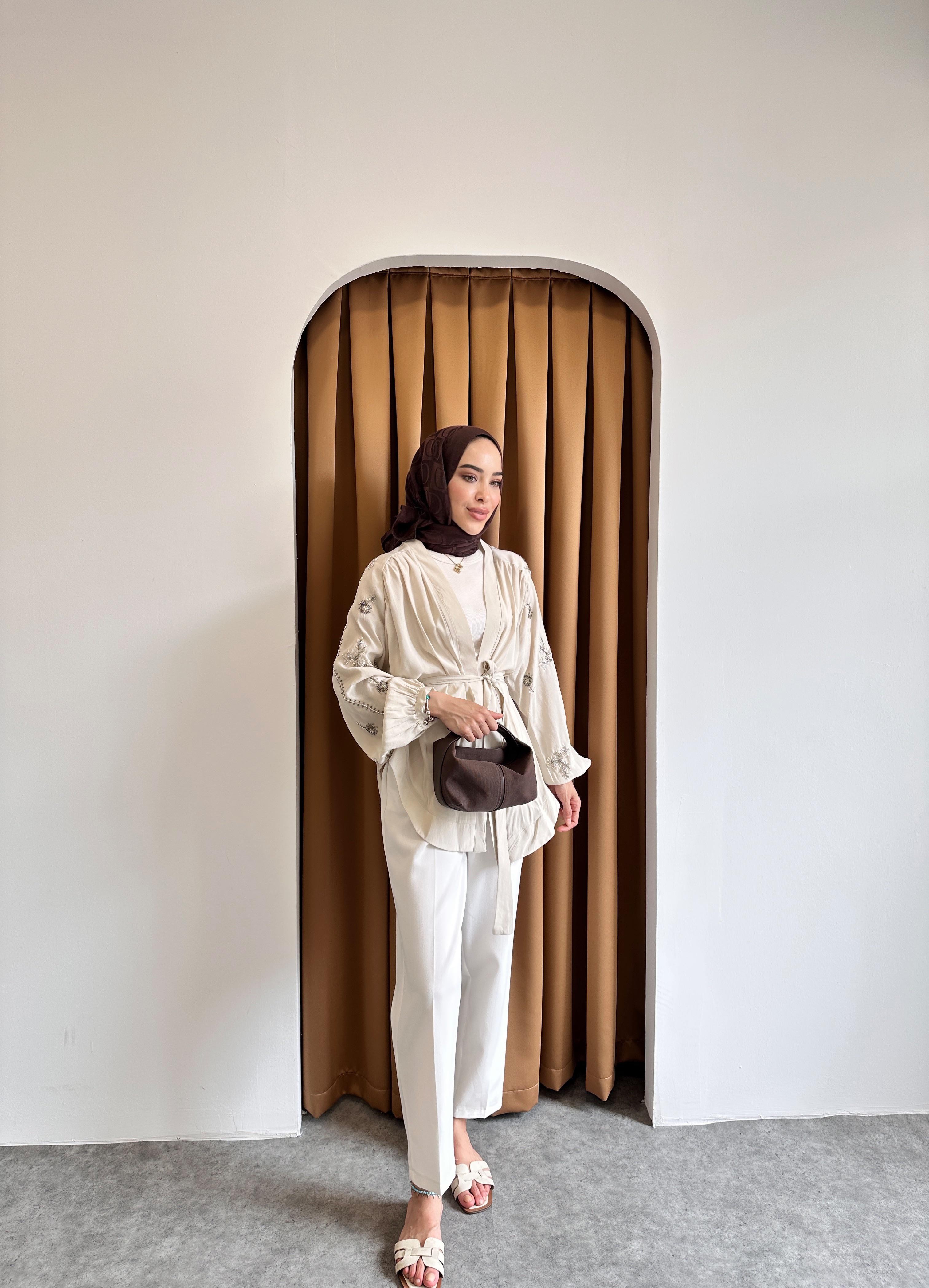 Taş detaylı kimono - Taş