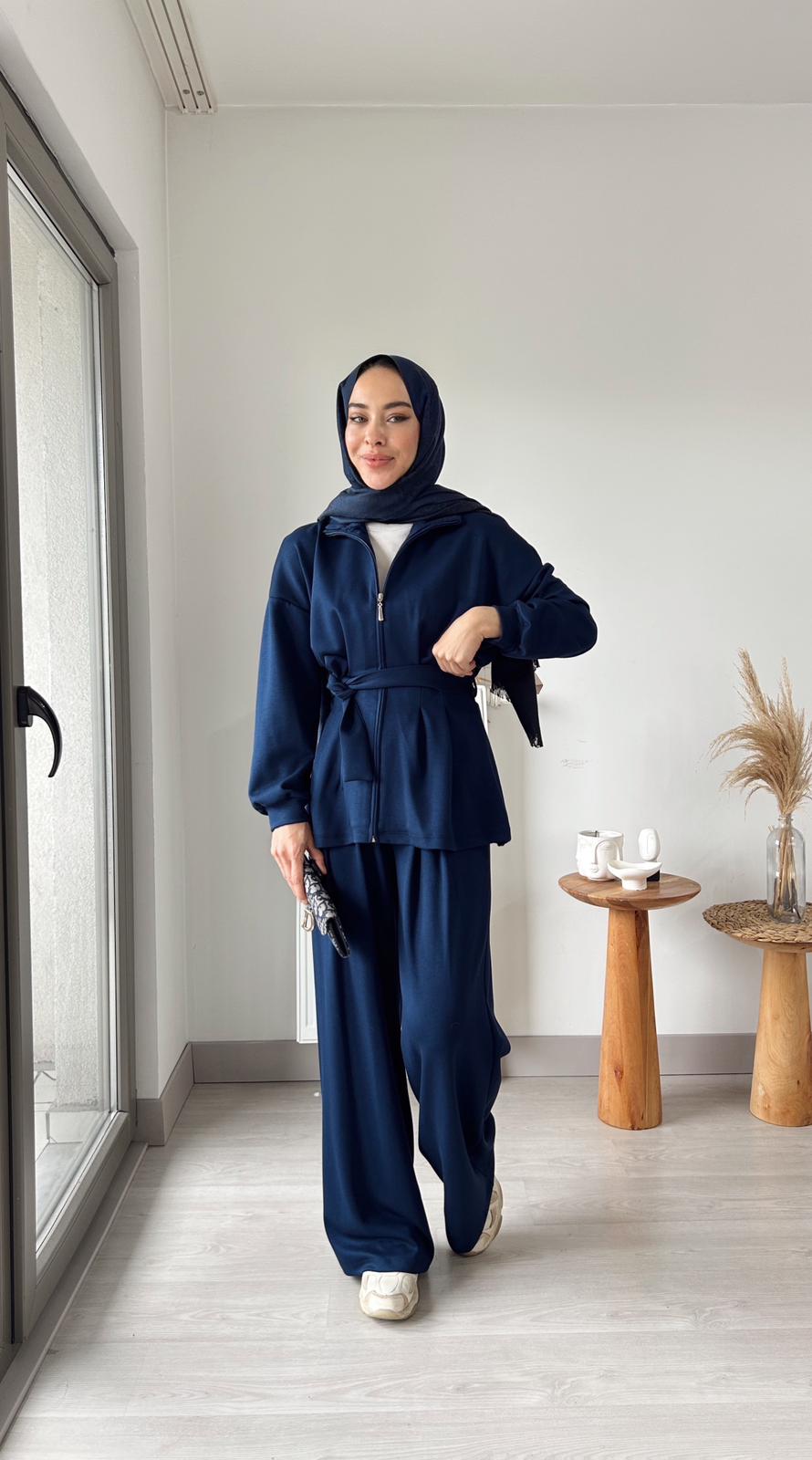 Pileli pantolon takım