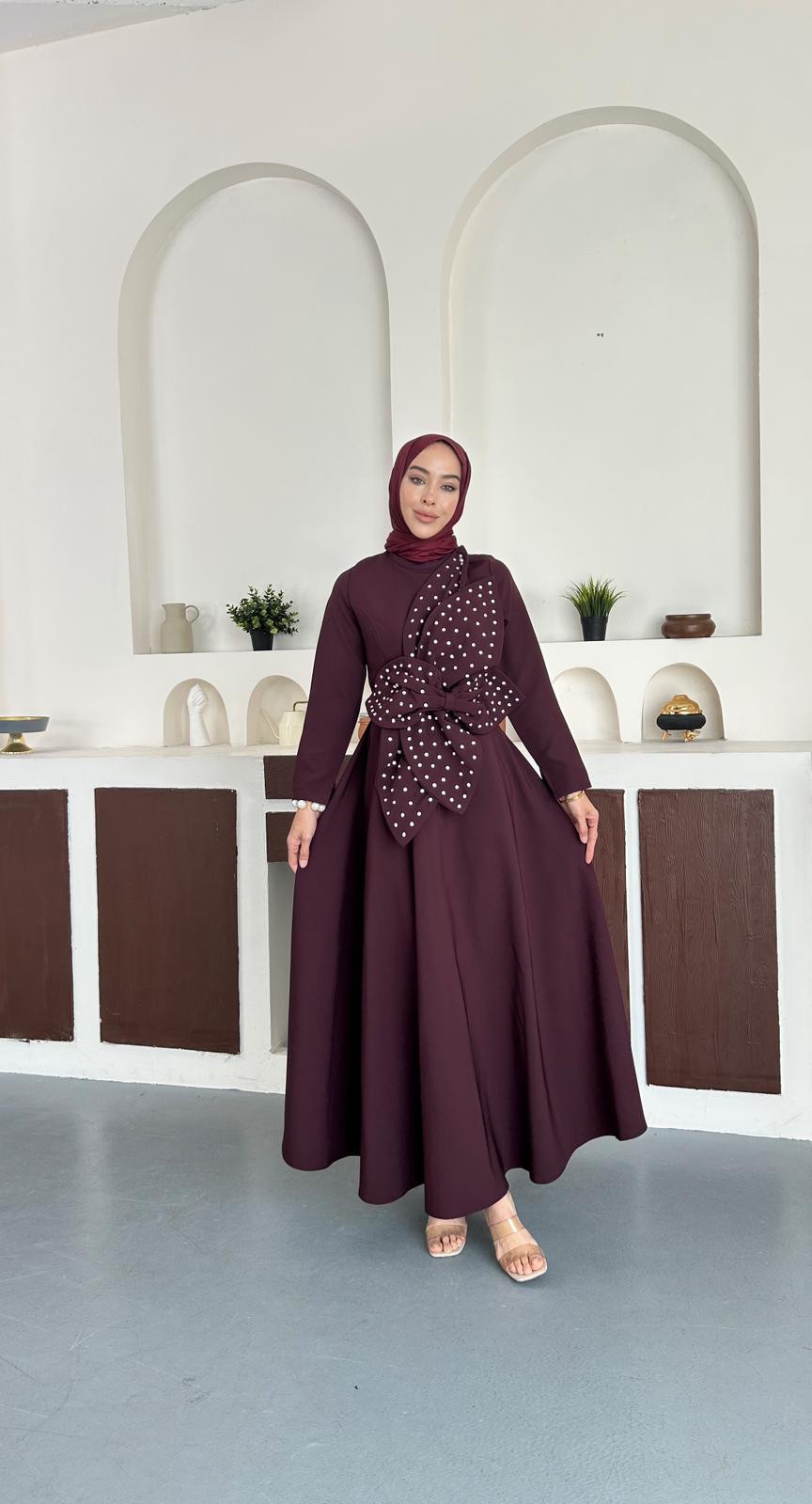 Angel elbise - Bordo