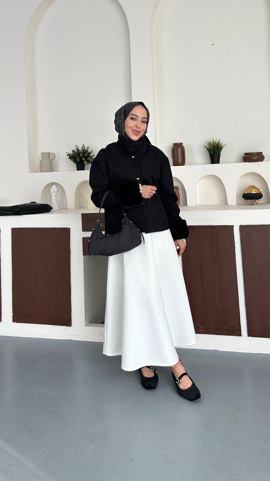 KÜRKLÜ KABAN - Siyah