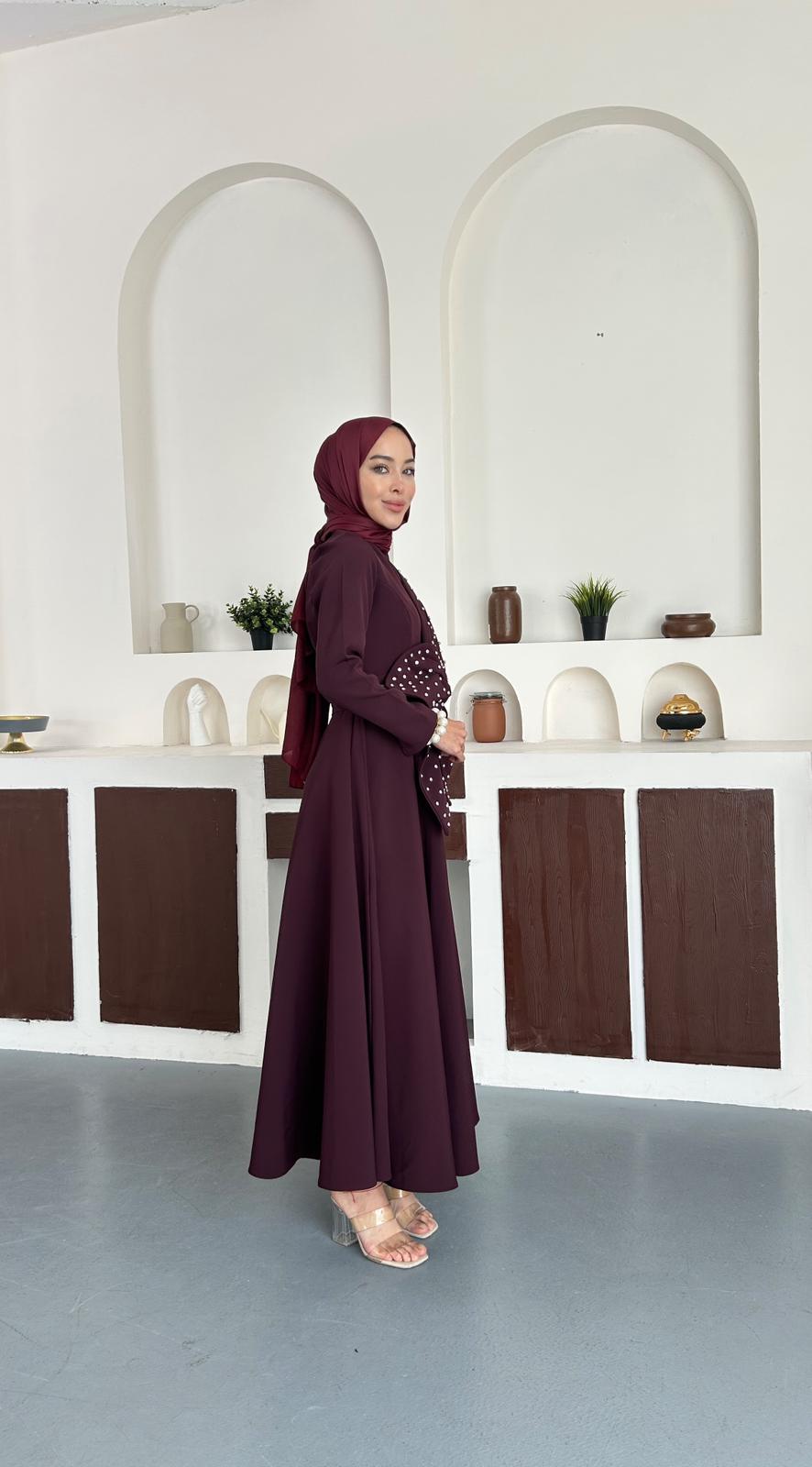 Angel elbise - Bordo