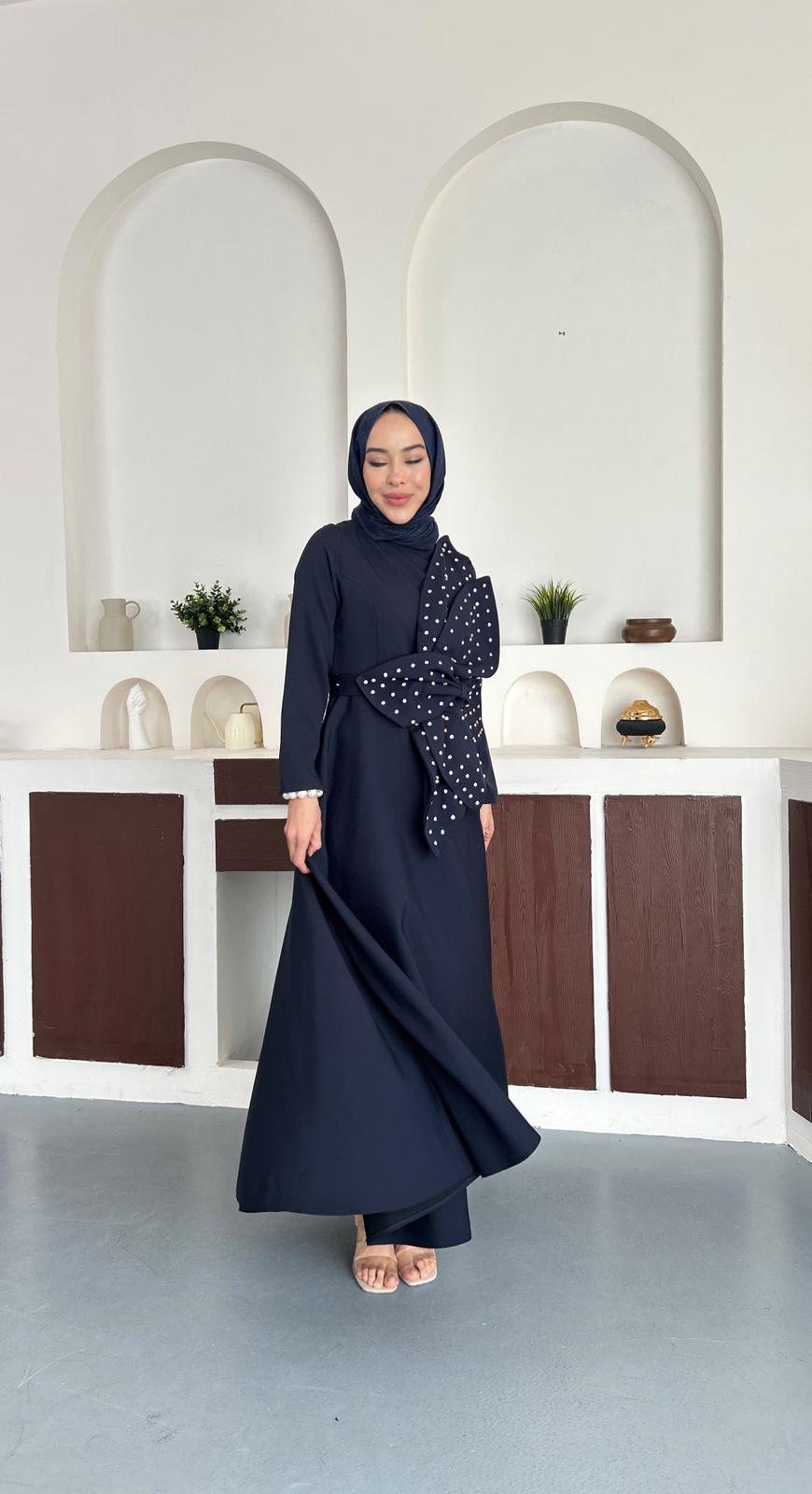 Angel elbise - Lacivert