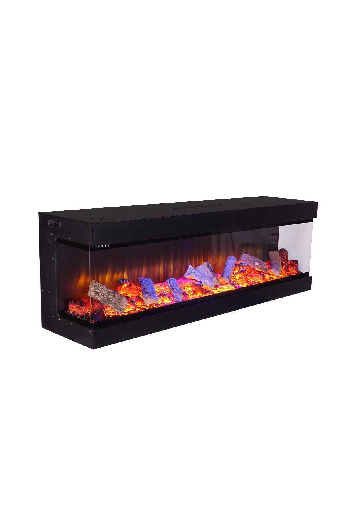 Korvista - 160 cm 3 Taraflı Elektrikli Şömine