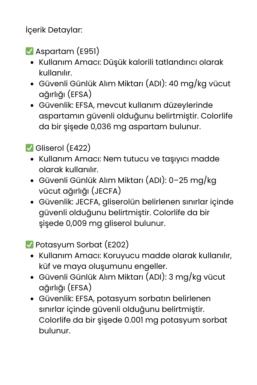Colorlife Vitamin A + Iyot Içeren Kolay Kullanım Sprey Takviye