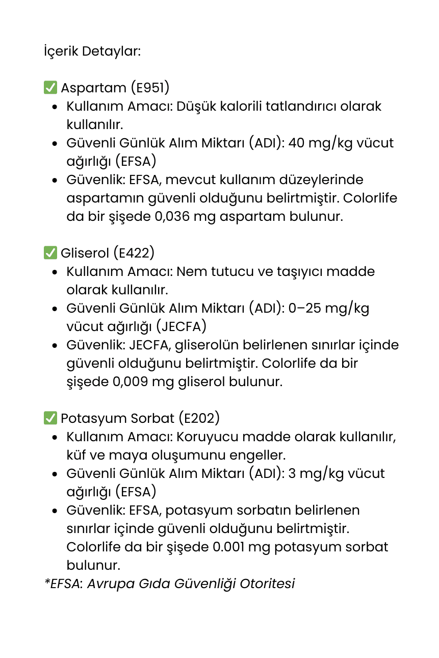 Colorlife Vitamin A + Iyot Içeren Kolay Kullanım Sprey Takviye