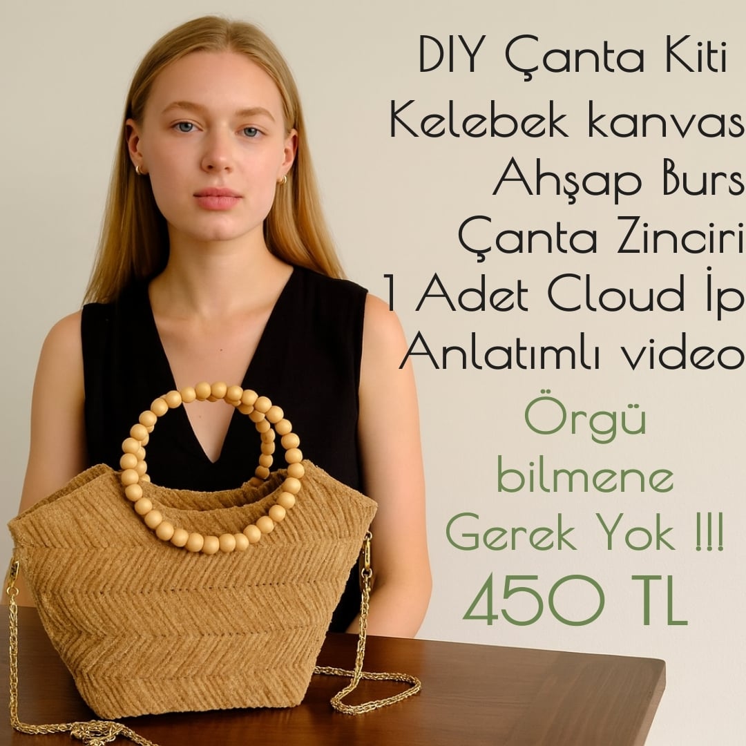 DIY ÇANTA KİTİ - ÖRGÜ BİLMENE GEREK YOK!