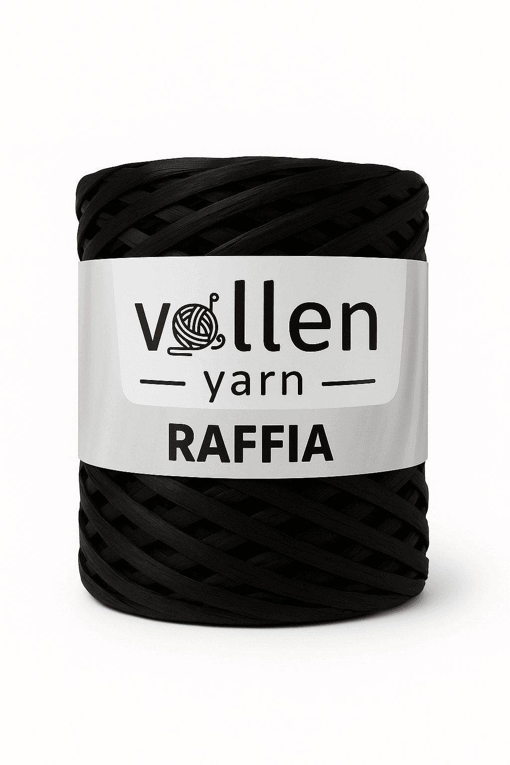 Vollen Yarn Premium Natural Raffia Rope 250Gr/400Mt - 804: Black