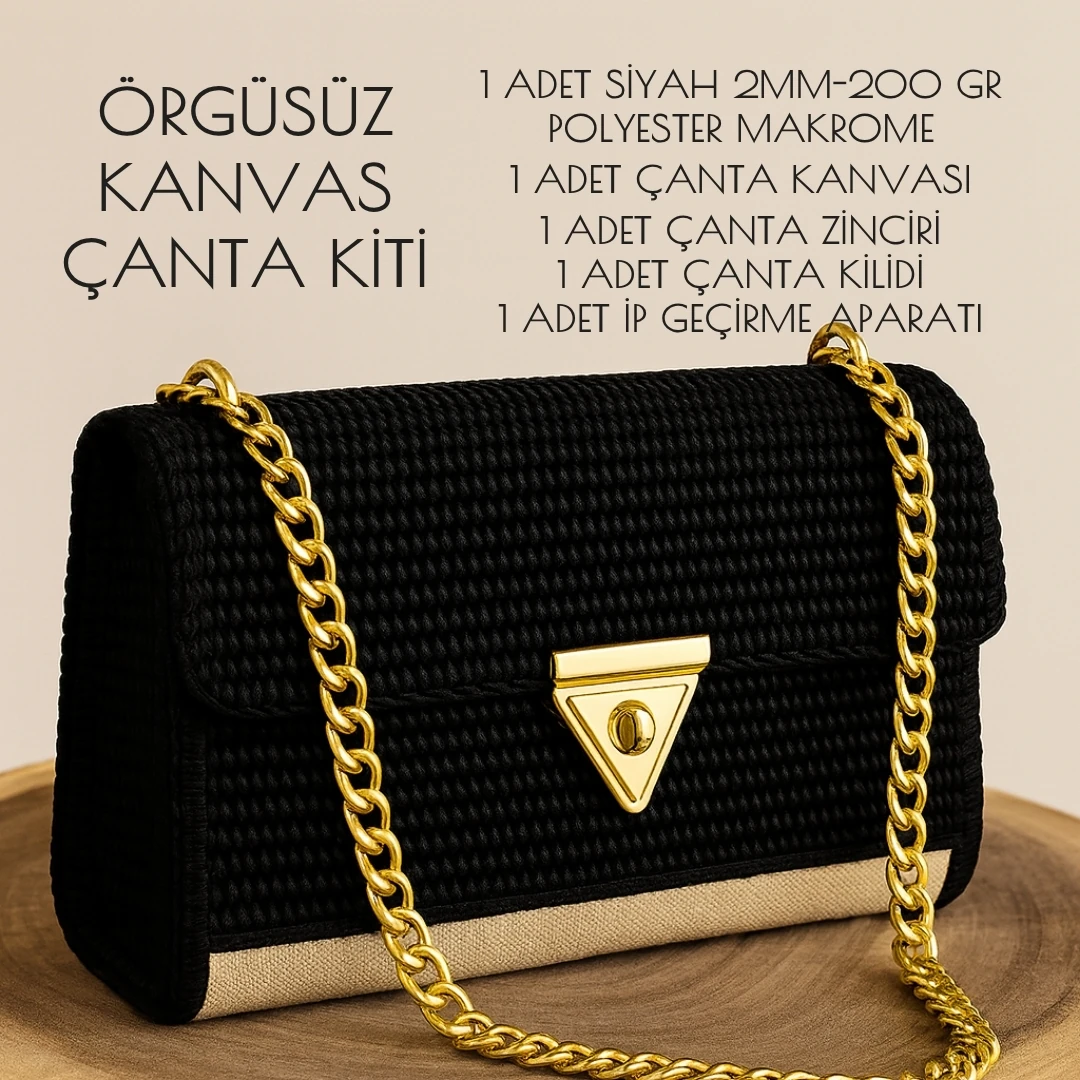 Polyester Kanvas Çanta Kiti 37x21 CM