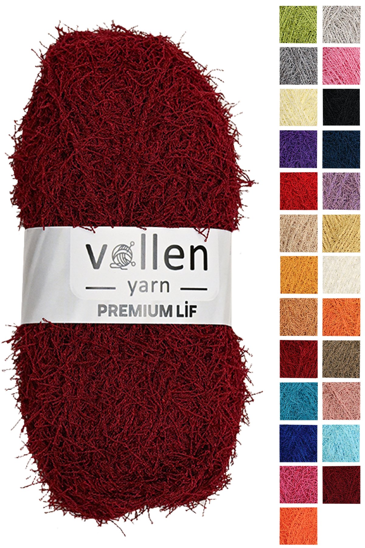 Vollen Yarn Premium Sert Banyo Lif İpi, Saçaklı İp,El Örgü İpi,Sert Lif İpi