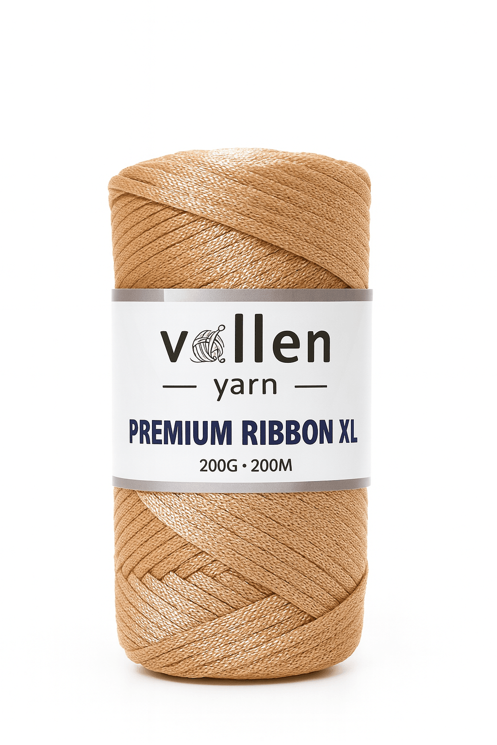 Vollen Yarn Premium 4mm Polyester Ribbon İpi 200Gr/100Mt