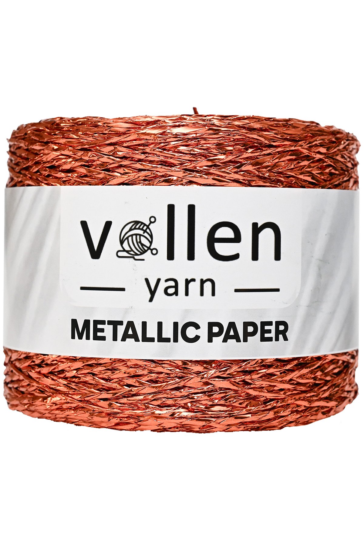 Vollen Yarn Premium Metalik Parlak Kağıt İpi 250gr/400mt - 2603-BAKIR