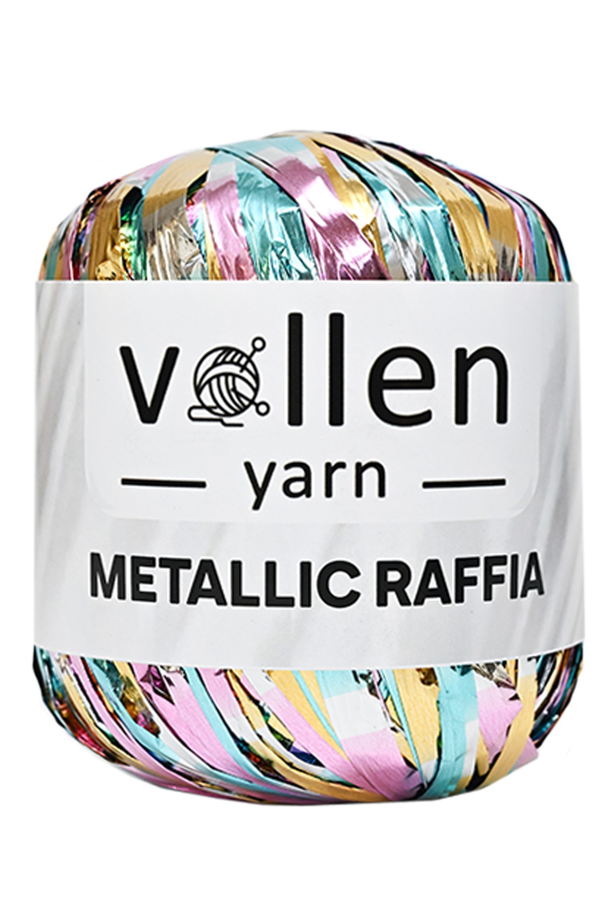 Vollen Yarn Premium Metalik Suni Rafya, Abiye Çanta İpi