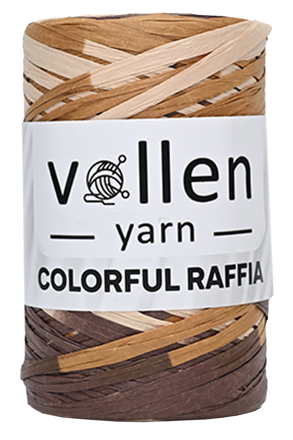 Vollen Yarn Premium Doğal Çok Renkli Rafya İpi 200Gr/300Mt