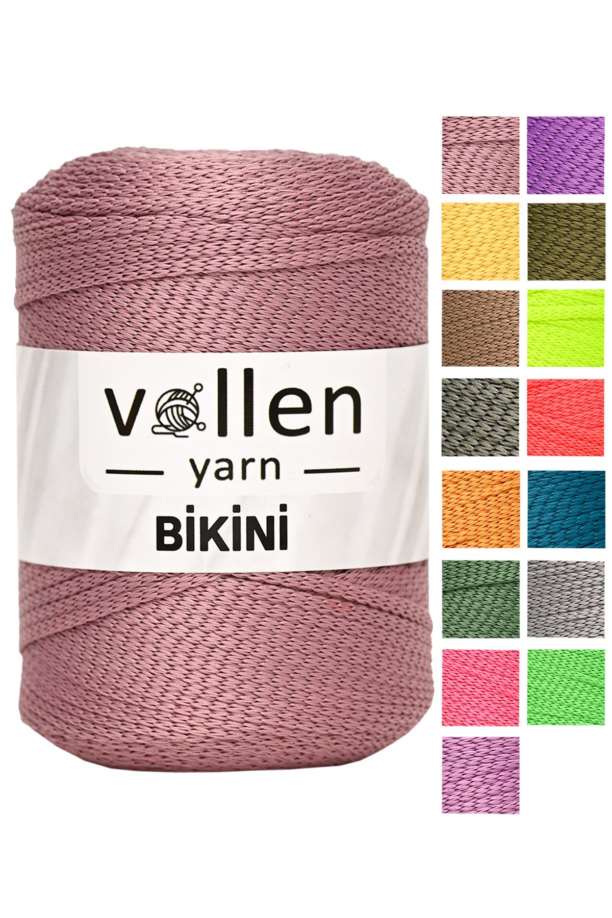 Vollen Yarn Bikini Mayo İpi,Su Tutmaz,Yazlık Pareo,Elbise,Şort,Bluz ipliği 100Gr/165Mt - 2901-GÜL