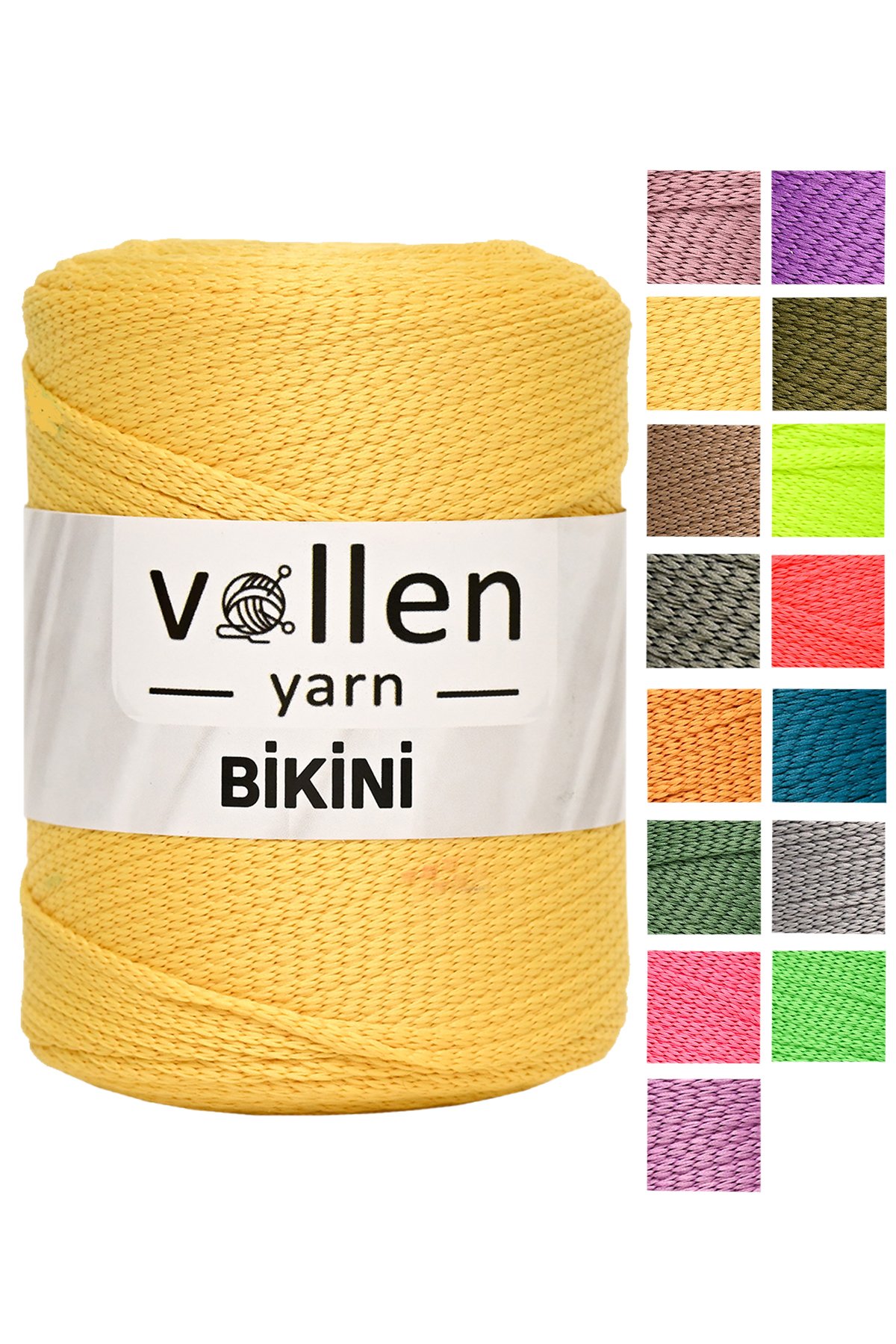 Vollen Yarn Bikini Mayo İpi,Su Tutmaz,Yazlık Pareo,Elbise,Şort,Bluz ipliği 100Gr/165Mt - 2903-SARI