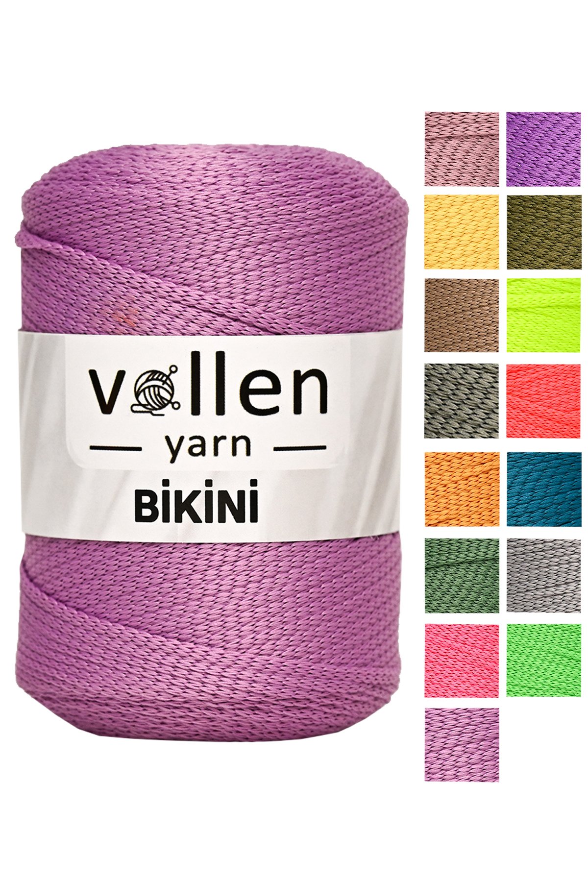 Vollen Yarn Bikini Mayo İpi,Su Tutmaz,Yazlık Pareo,Elbise,Şort,Bluz ipliği 100Gr/165Mt - 2912-LİLA