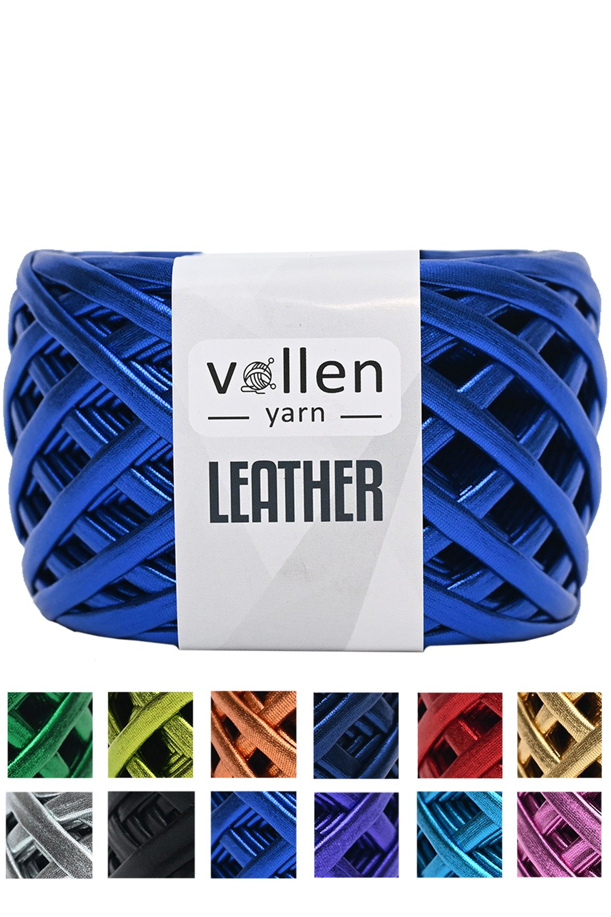 Vollen Yarn Premium Metalik Deri İp 120Gr/60Mt - 2303-SAKS MAVİ