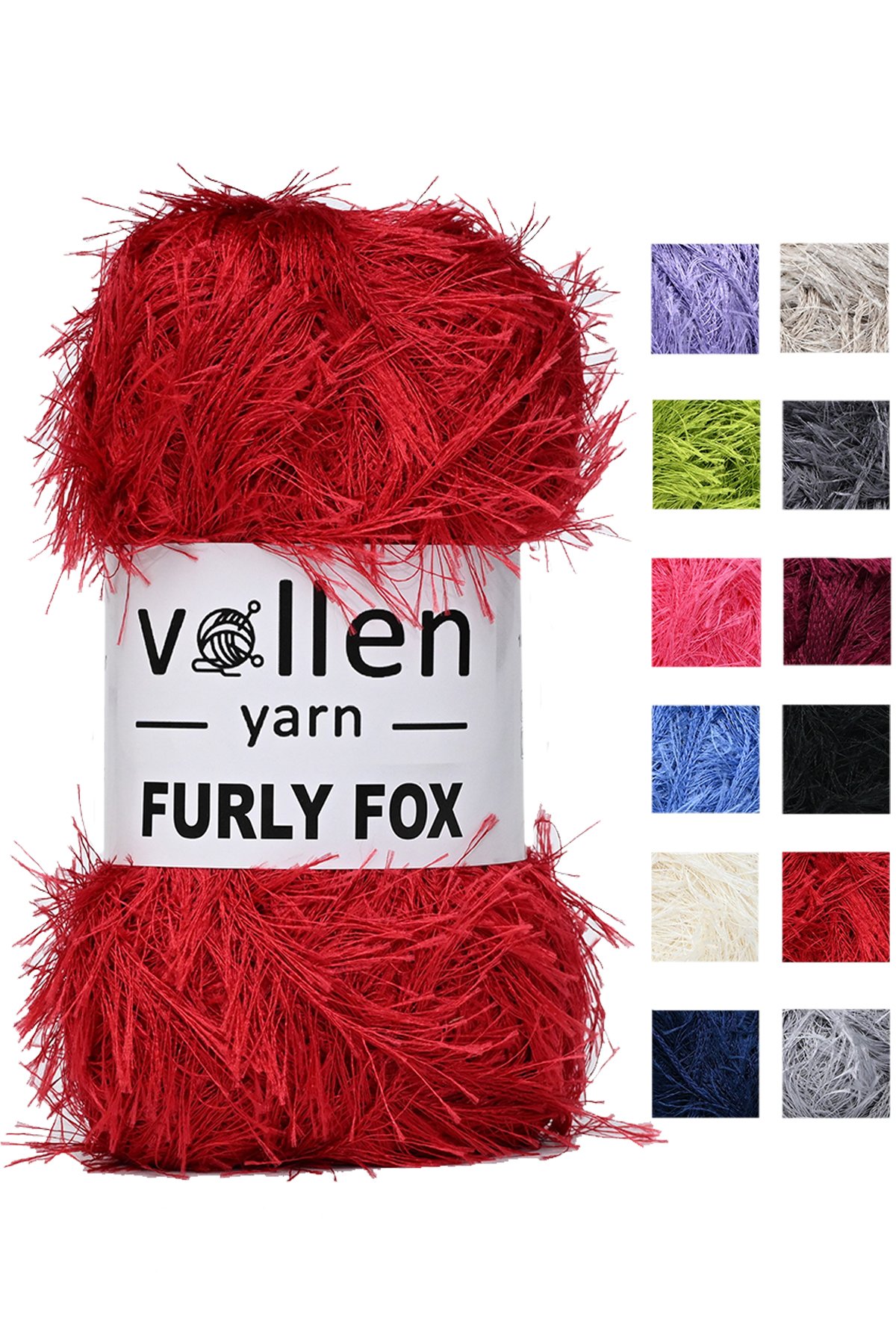 Vollen Yarn Furly Fox El Örgü İpi Hırka Kazak İpliği,Tuylu ip,Pelus İp,Sakalli ip,Battaniye ipi,Paspas ipi