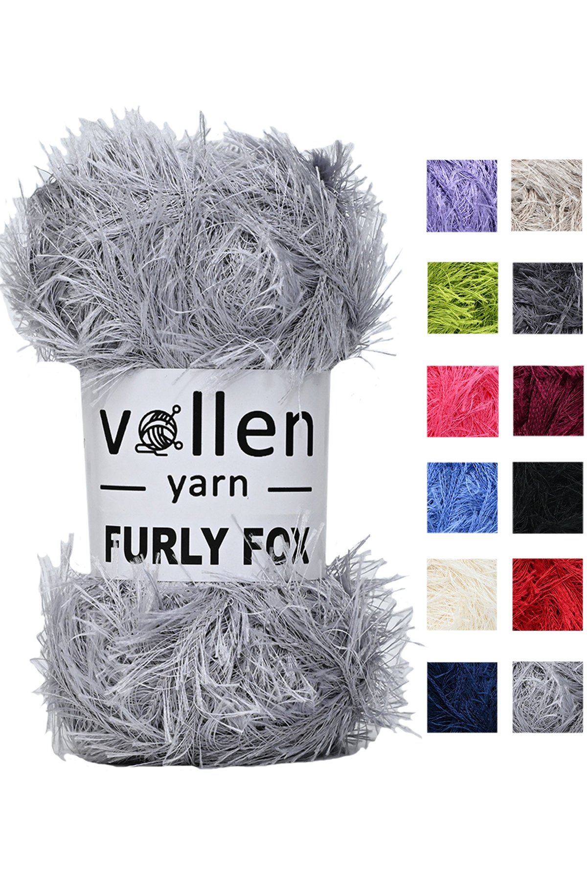 Vollen Yarn Furly Fox El Örgü İpi Hırka Kazak İpliği,Tuylu ip,Pelus İp,Sakalli ip,Battaniye ipi,Paspas ipi